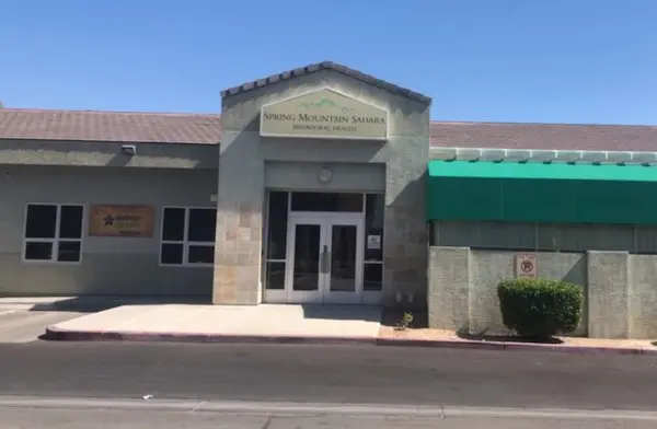 Front entrance of Spring Mountain Sahara